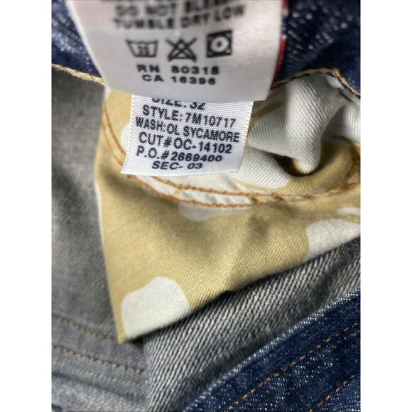 Lucky Brand Dungaree Jeans Mens 32 X 32 Blue Gene Montesano Mid Rise Boot Denim - Picture 7 of 15